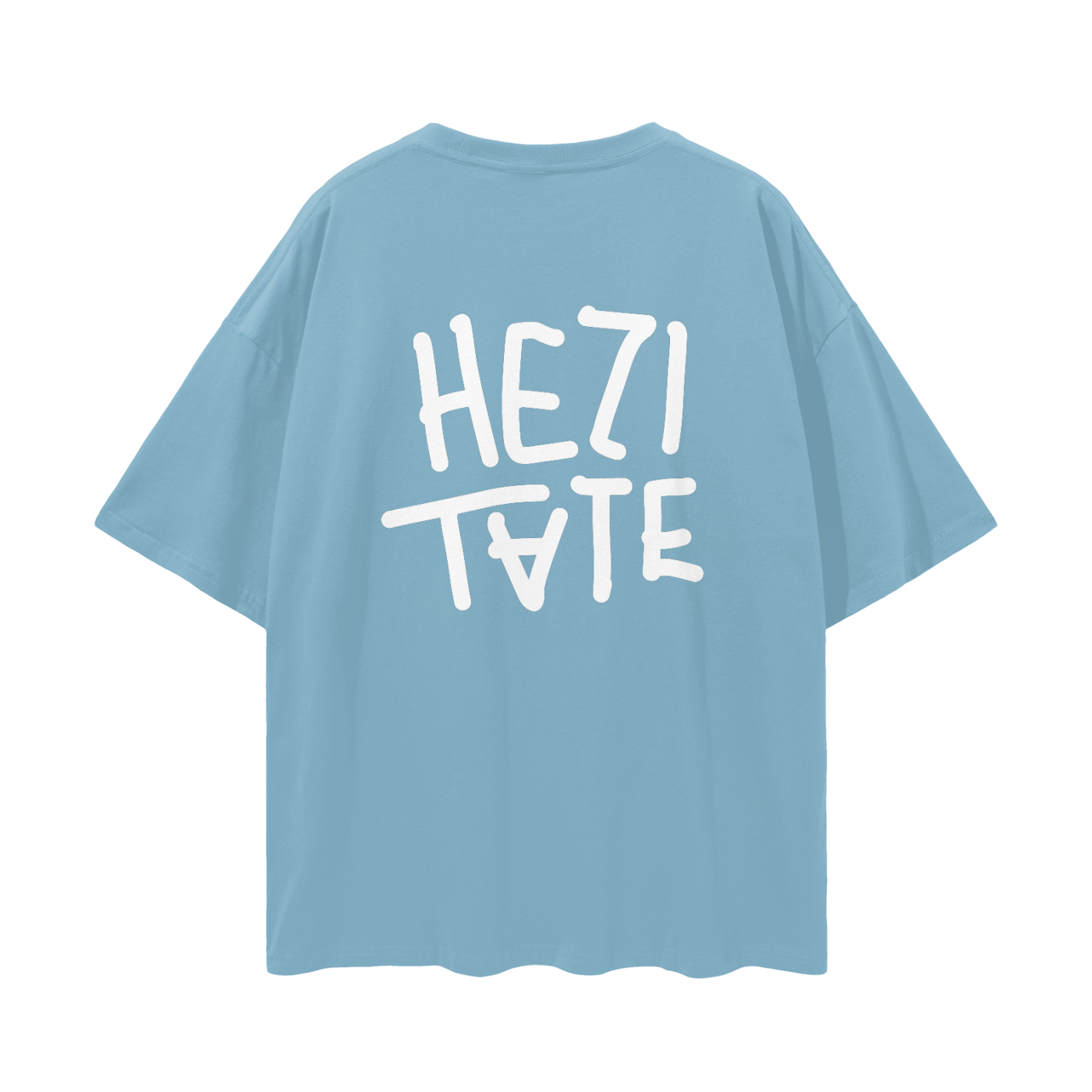 HEZITATE Blue Oversized T-Shirt