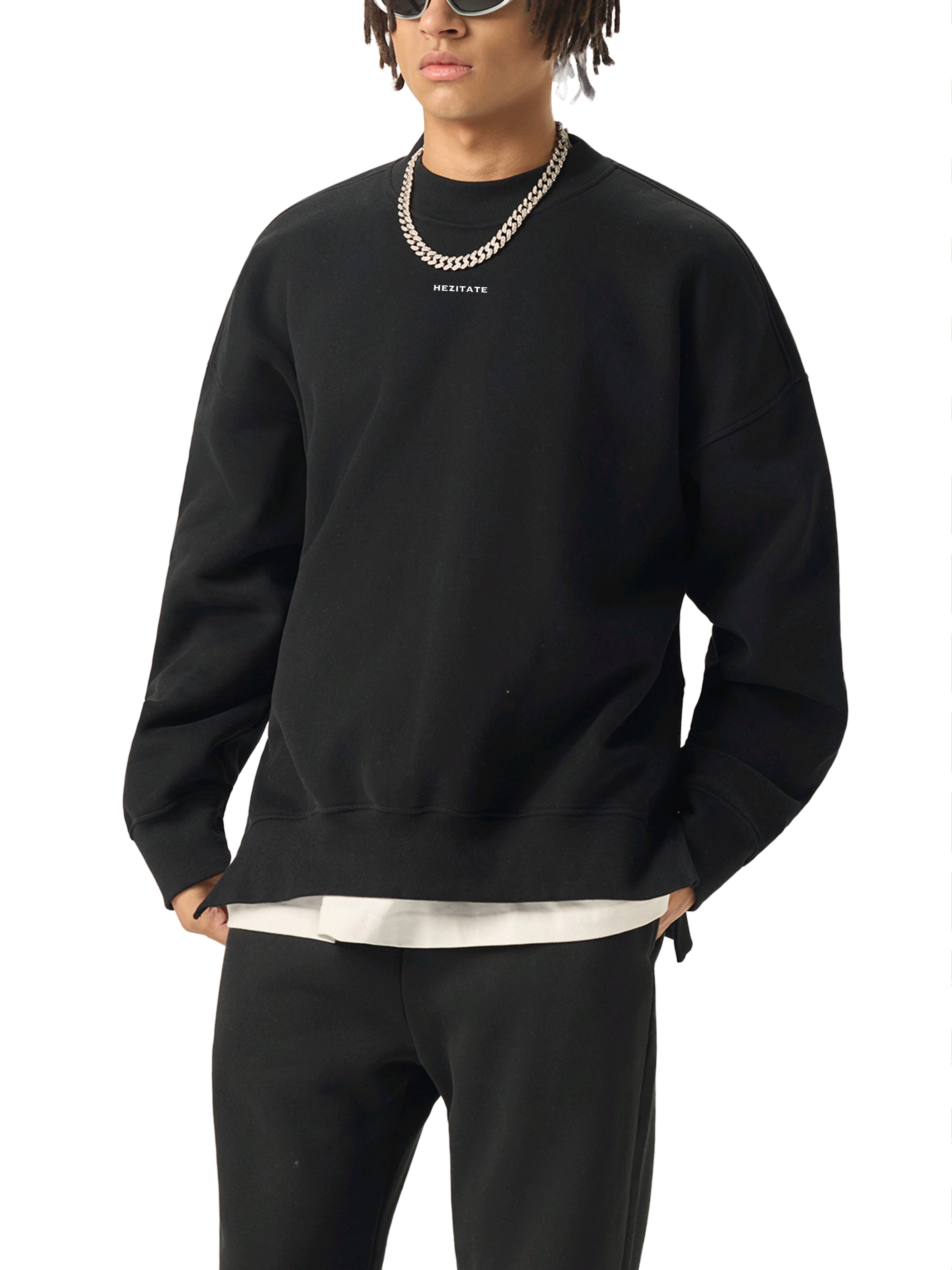 ORCHID Split Side Crewneck Sweatshirt